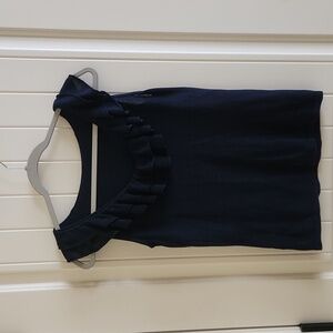 Ralph Lauren, small navy silk pullover.